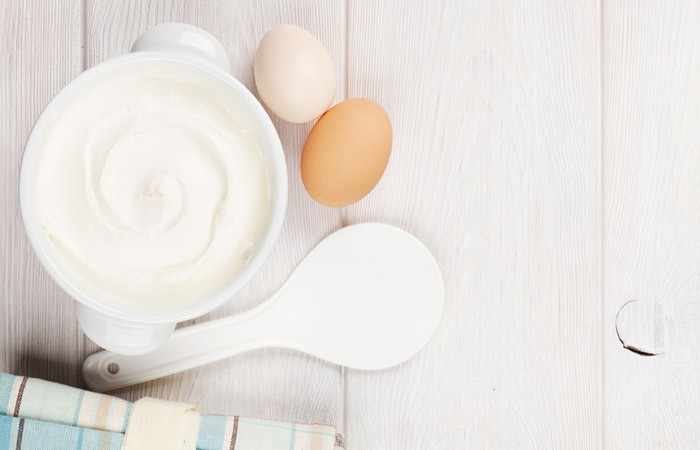 Домашняя маска йогурт яйцо для сухих волос 