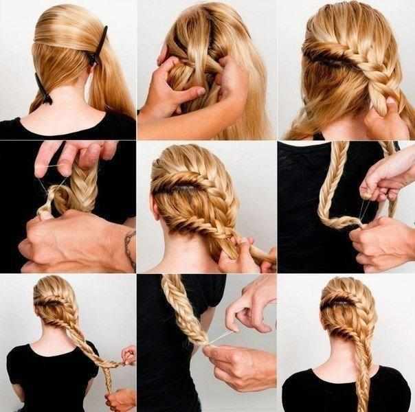 Как собрать волосы в красивое плетение