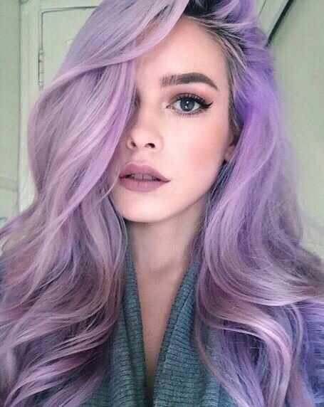 Фото серо-фиолетовых волос окрашивание аметист 
