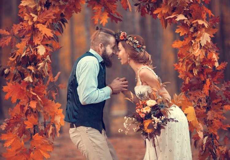 Свадебный образ на осень
