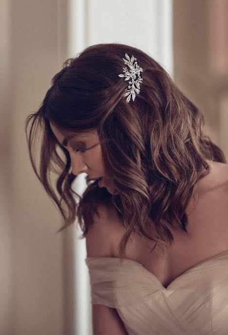 Свадебная прическа на короткие волосы 2019