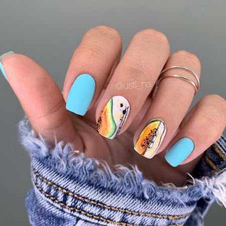 Дизайн ногтей лето 2020 на короткие ногти