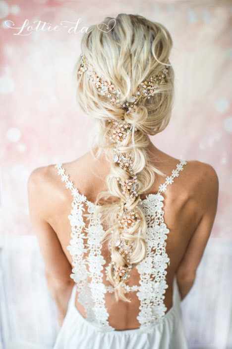 Свадебные прически: плетение на длинные волосы