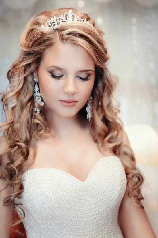 причёска для невесты на длинные волосы фото